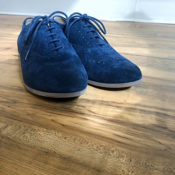 SUSINA Ebbi Blue Suede Oxford Loafer - size 9 EUC - Picture 7 of 14